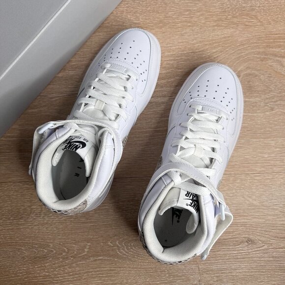 Nike Air Force 1 '07 Mid White Snake Swoosh - Picture 8 of 11